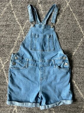 Vigoss Light Blue Denim Short Overalls for girls 12/14